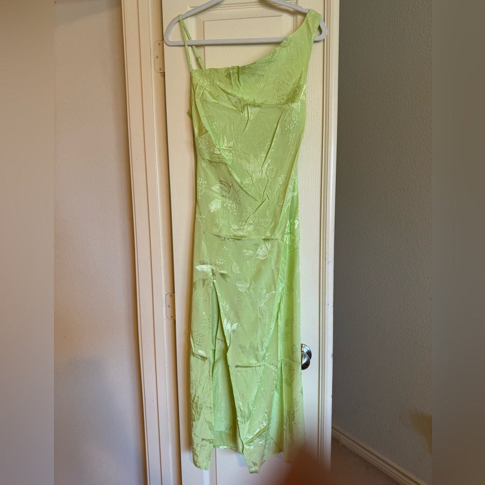 For Love And Lemons Lime Asymmetrical Dress - Picture 2 of 5